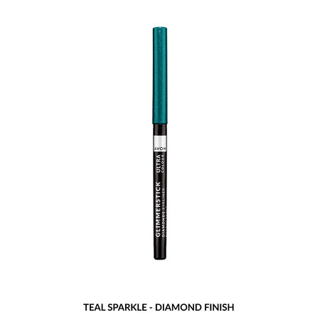 Contur retractabil pentru ochi Teal Sparkle Ultra Color Glimmerstick Diamonds, 0.35 gr, Avon 679507
