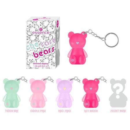 Blind Box luciu de buze breloc in forma de ursulet supriza The Rare Bears, 1.38 ml, Essence 679510