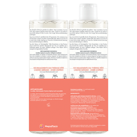 Pachet Apa micelara demachianta, 400 ml + 400 ml, Avene 679610
