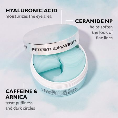 Set Plasturi pentru ochi 10 bucati + Crema hidratanta 20 ml + Crema cu protectie solara SPF 45, 20 ml Water Drench, Peter Thomas Roth 679607