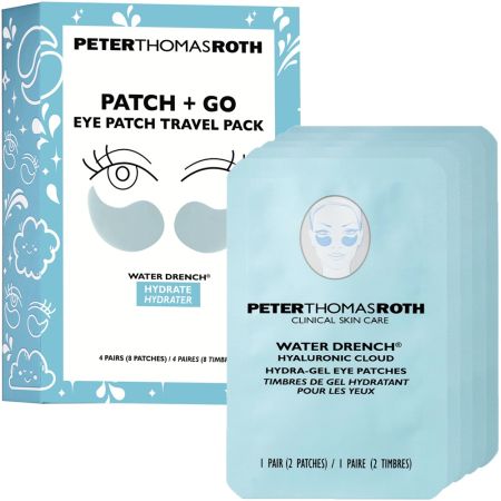 Set Plasturi pentru ochi 24k Gold 2 bucati + Plasturi pentru ochi Water Drench 2 bucati, Peter Thomas Roth