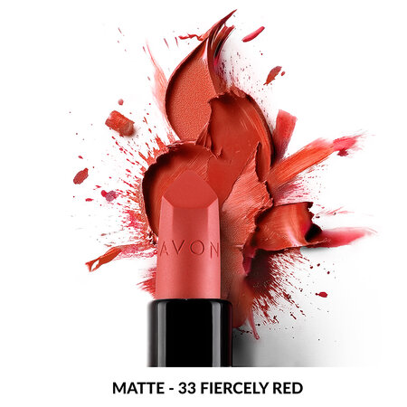 Ruj ultra mat 33 Fiercely Red, Ultra Color Matte, 3.6 gr, Avon 679997