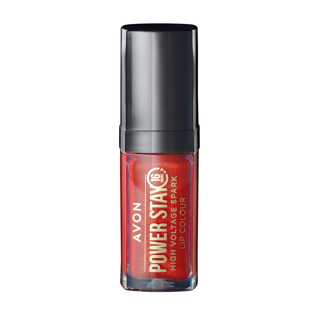 Ruj lichid Scarlet Flame, Powerstay High Voltage Spark, 7 ml, Avon