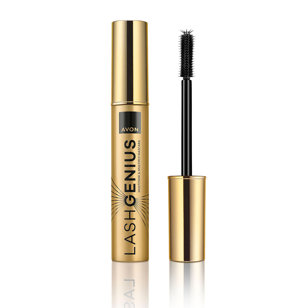 Mascara pentru volum si alungire Blackest Black Lash Genius Multitask & Multiply, 10 ml, Avon