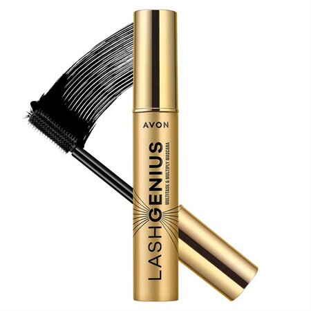 Mascara pentru volum si alungire Blackest Black Lash Genius Multitask & Multiply, 10 ml, Avon 680132