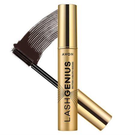 Mascara pentru volum si alungire Brown Black, Lash Genius Multitask & Multiply, 10 ml, Avon 680140