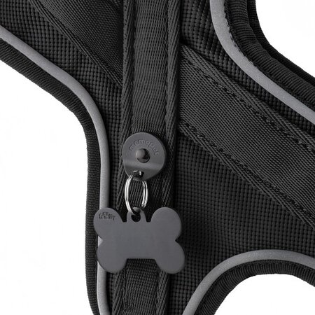 Ham negru pentru caini, Marimea S, 35 - 45 cm, 1 bucata, My Family Memopet 680646