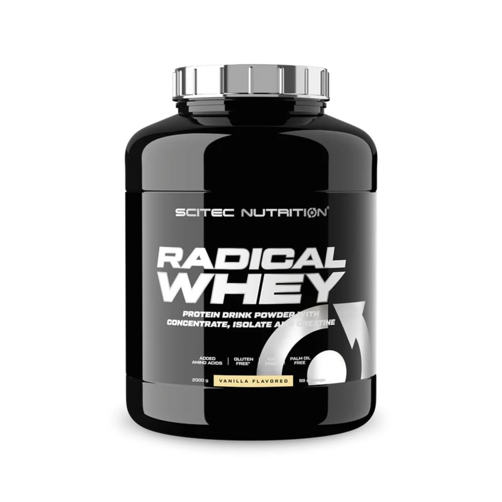 Izolat proteic din zer cu aroma de vanilie Radical Whey, 2000 g, Scitec Nutrition