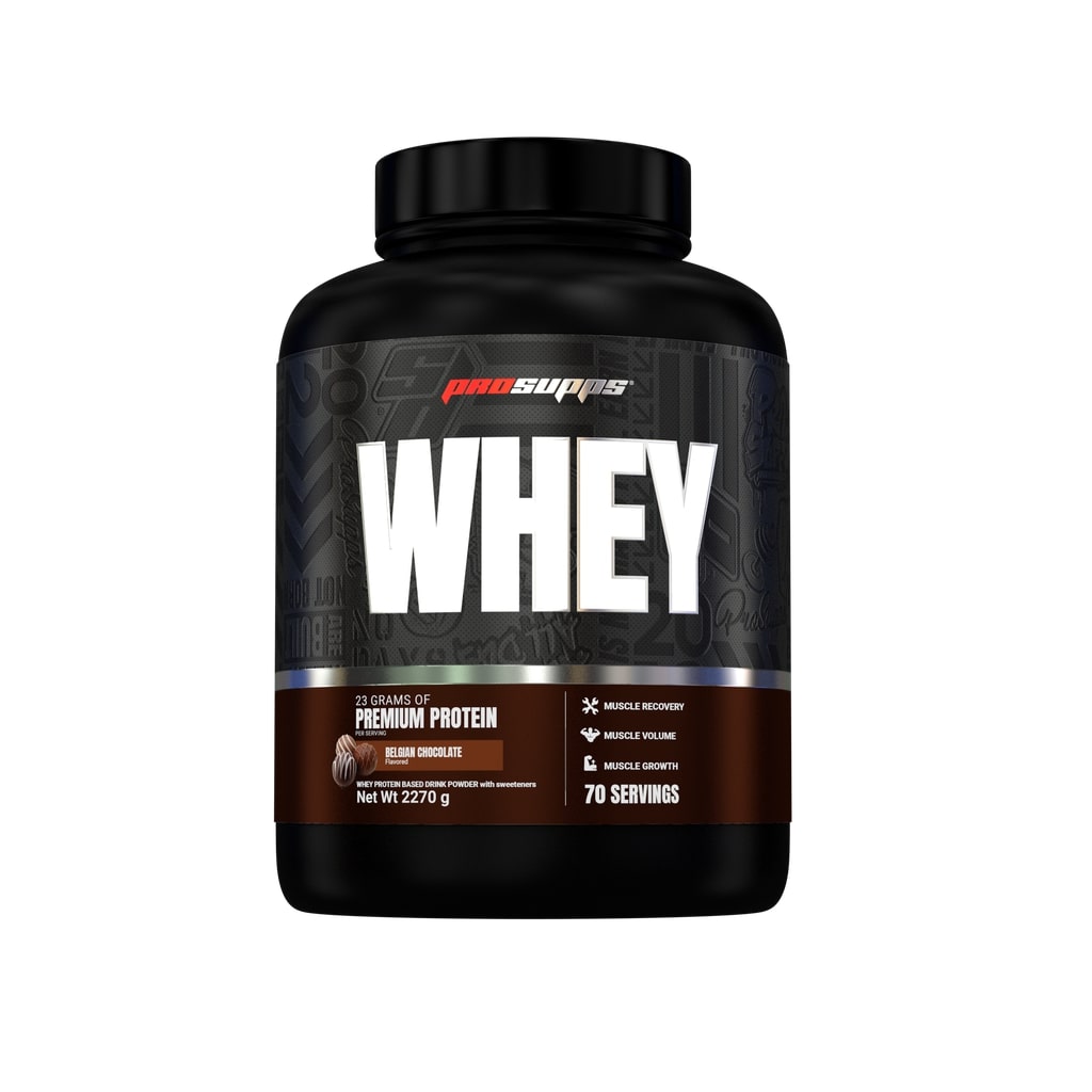 Pudra proteica din zer cu aroma de ciocolata belgiana Whey, 2270 g, Prosupps