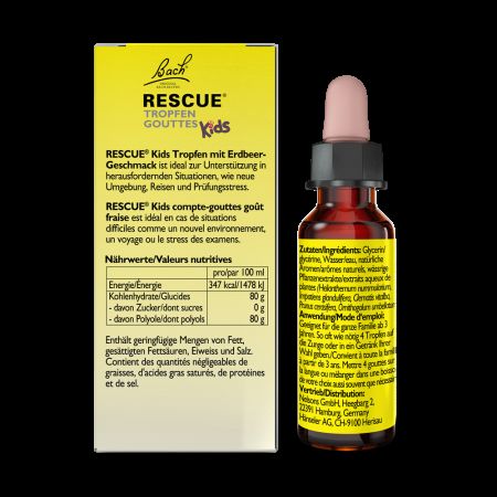 Picaturi antistres Rescue Kids Strawberry, 10 ml, Rescue Remedy 680795