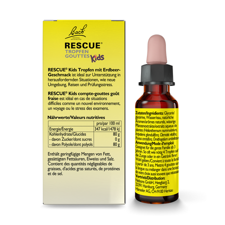 Picaturi antistres Rescue Kids Strawberry, 10 ml, Rescue Remedy 680795