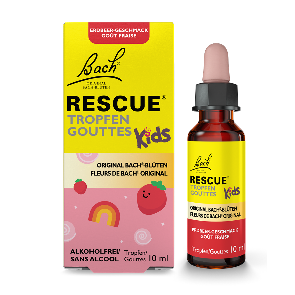 Picaturi antistres Rescue Kids Strawberry, 10 ml, Rescue Remedy
