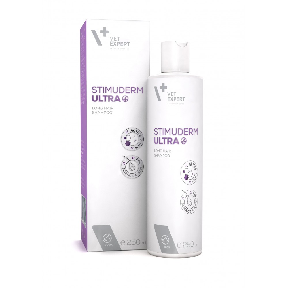 Sampon pentru caini cu blana lunga Stimuderm Ultra, 250 ml, VetExpert