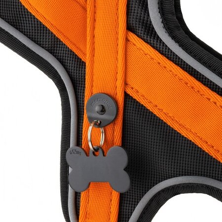 Ham portocaliu pentru caini, Marimea ML, 55 - 70 cm, 1 bucata, My Family Memopet 680901