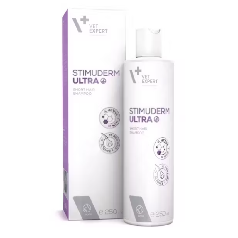 Sampon pentru caini cu blana scurta Stimuderm Ultra, 250 ml, VetExpert