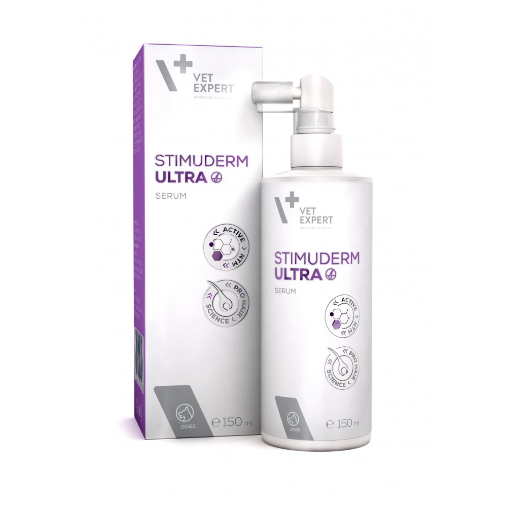 Ser anti-cadere blana pentru caini Stimuderm Ultra, 150 ml, VetExpert