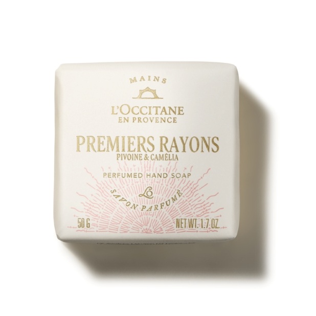 Sapun solid de maini parfumat, Rose Premiers Rayons, 50 gr, L'occitane