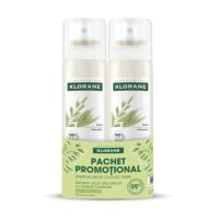 Pachet sampon uscat cu ceramide si ovaz Bio, 2 x 150 ml, Klorane