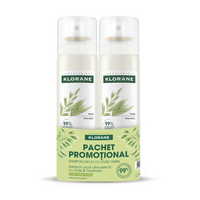 Pachet sampon uscat cu ceramide si ovaz Bio, 2 x 150 ml, Klorane