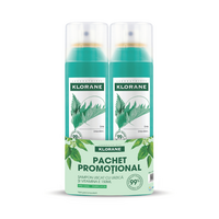 Pachet sampon uscat pentru par gras cu vitamina E si Urzica BIO, 2 x  150 ml, Klorane