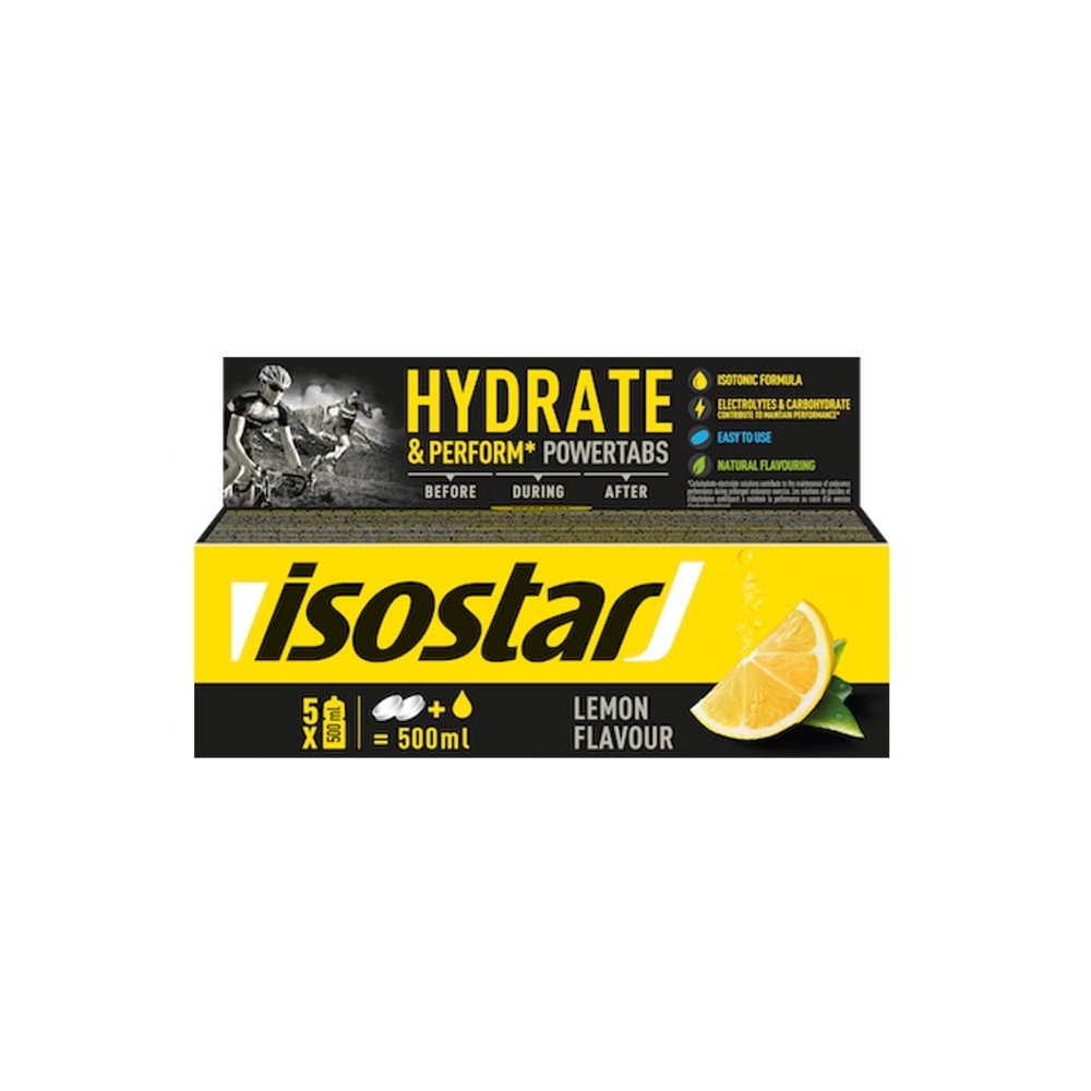 Tablete efervescente izotonice cu aroma de lamaie H&P, 120 g, Isostar