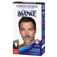 Sampon colorant pentru barbati saten Manly, 25 ml, Gerocossen