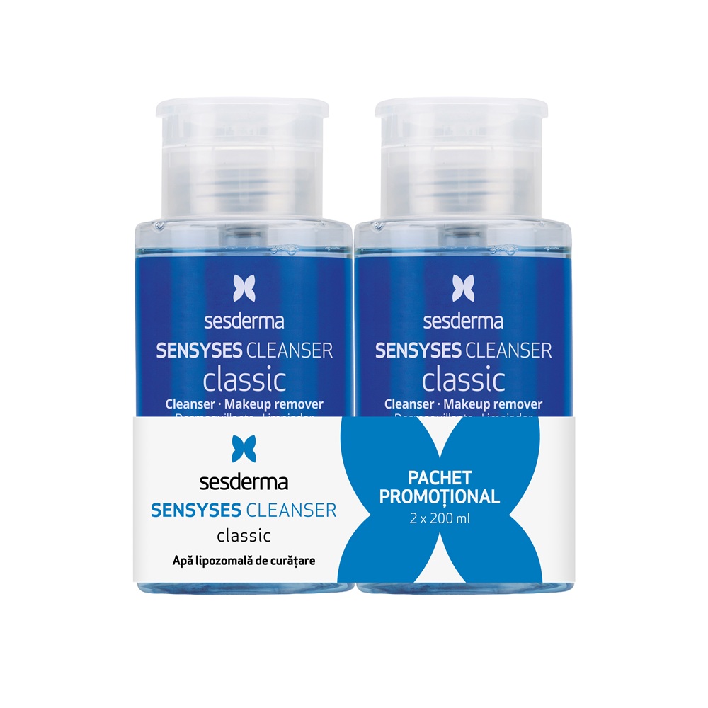 Pachet Lotiune pentru curatarea tenului Sensyses Classic, 2x200ml, Sesderma