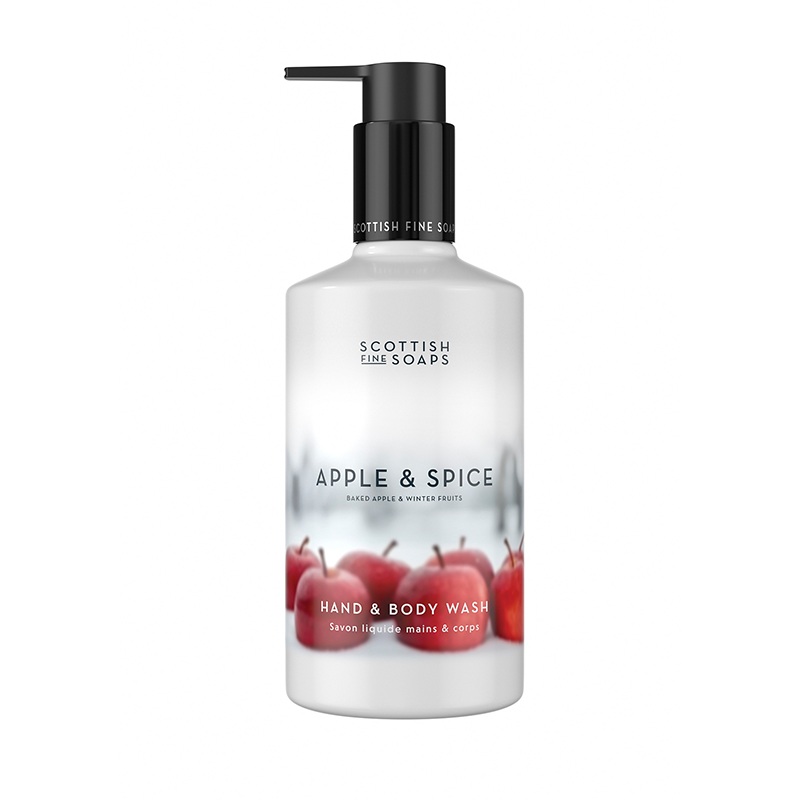 Sapun lichid pentru maini si corp Apple&Spice, 300 ml, Scottish Fine Soaps