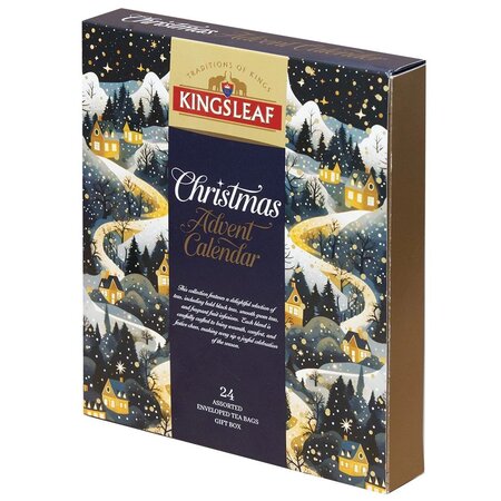 Ceai asortat Calendar Advent Christmas Kingsleaf, 24 plicuri, Basilur 681404