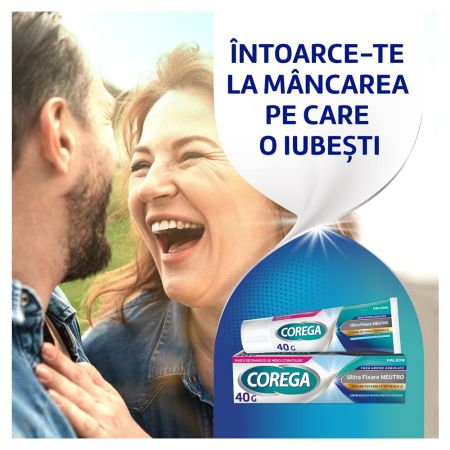 Crema adeziva pentru proteza dentara Neutro Corega, 40 g, Haleon 683613