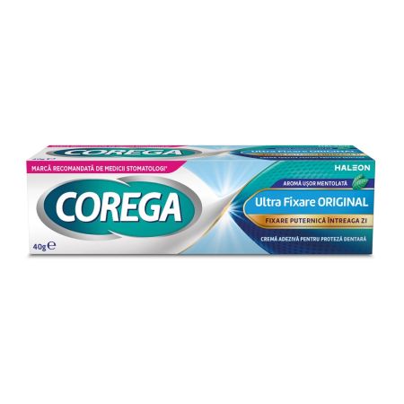 Crema adeziva pentru proteza dentara Ultra Fixare Corega, 40 g, Haleon 683647