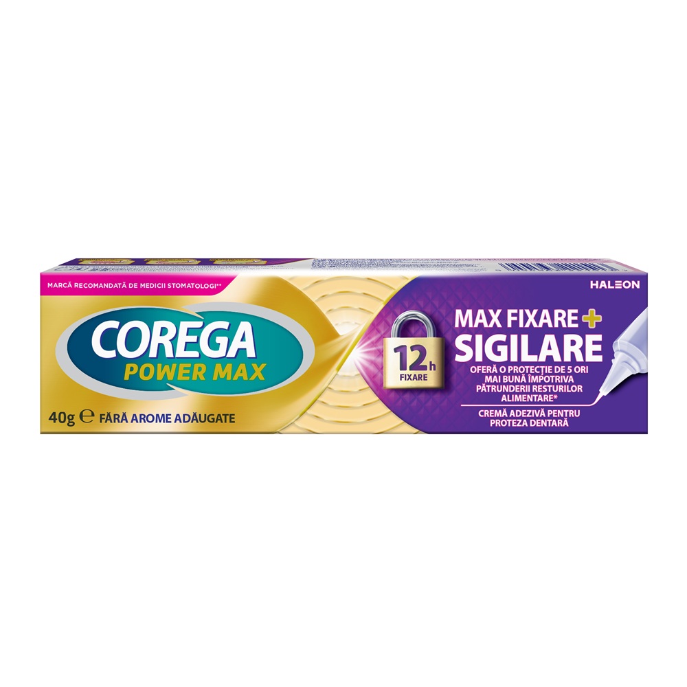 Crema adeziva pentru proteza dentara Max Sigilare Corega, 40 g, Haleon