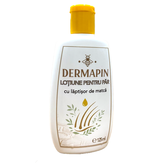 Lotiune pentru par cu laptisor de matca Dermapin, 125 ml, Complex Apicol