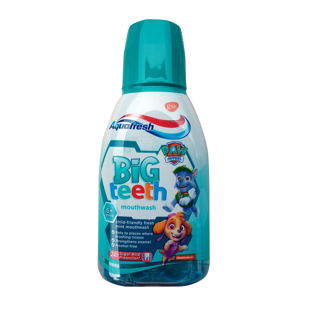 Apa de gura pentru copii 6 ani + Big Teeth, 300 ml, Aquafresh