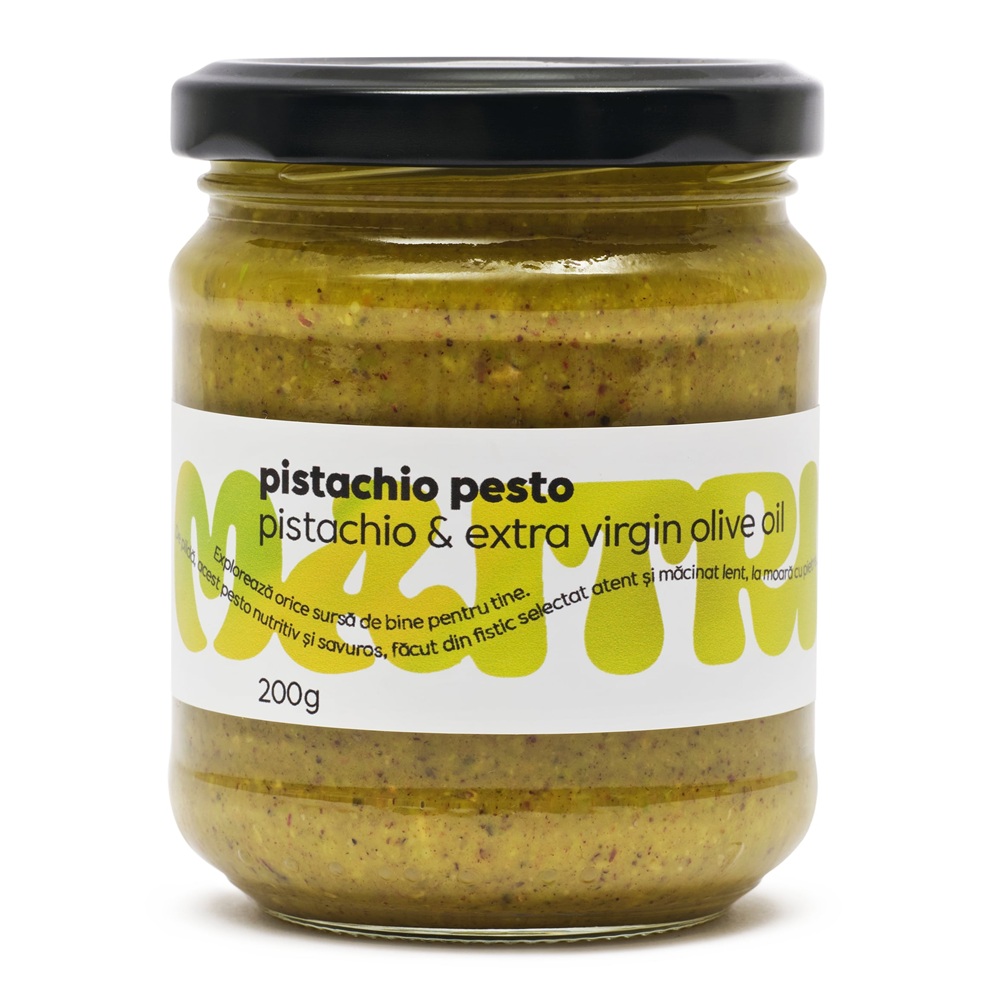 Pesto de fistic cu ulei de masline extravirgin Pistachio Pesto, 200 g, Maitri