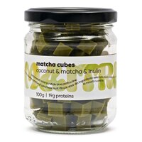 Cuburi de ciocolata cu matcha japoneza Matcha Cubes, 100 g, Maitri