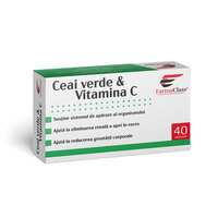 Ceai verde si Vitamina C, 40 capsule, FarmaClass