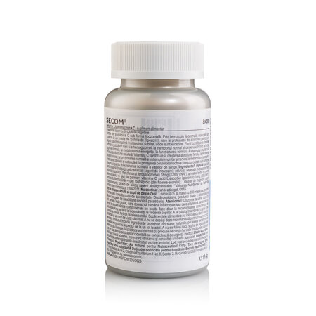 Fier + Vitamina C Liposomal Kal, 18 mg, 30 capsule vegetale, Secom 726049
