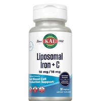 Fier + Vitamina C Liposomal Kal, 18 mg, 30 capsule vegetale, Secom