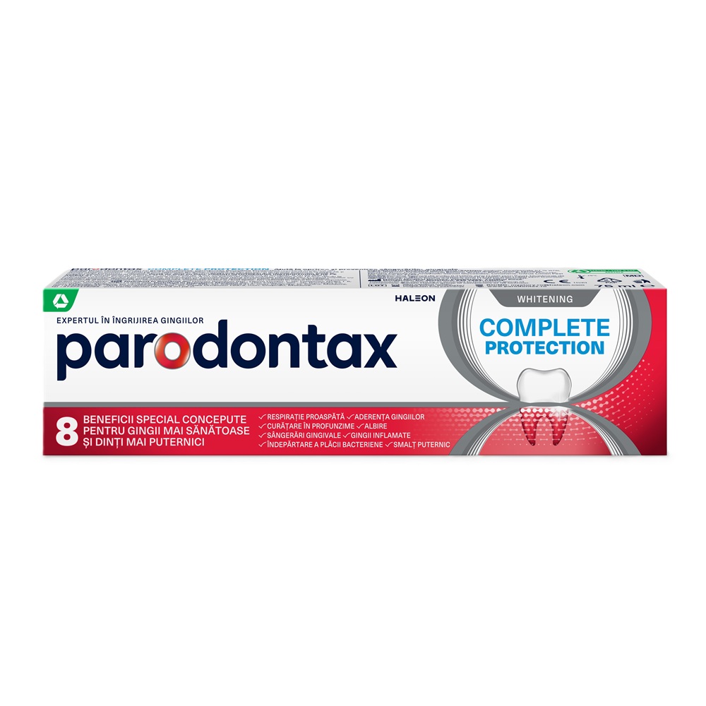 Pasta de dinti Complete Protection Whitening Parodontax, 75 ml, Haleon