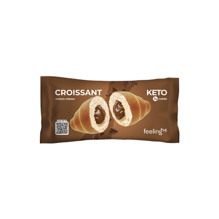 Croissant proteic cu ciocolata, 50 g, FeelingOK