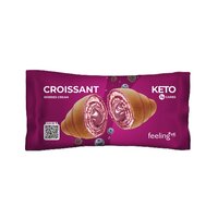 Croissant proteic cu fructe de padure, 50 g, FeelingOK