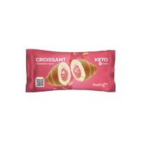Croissant proteic cu capsuni, 50 g, FeelingOK
