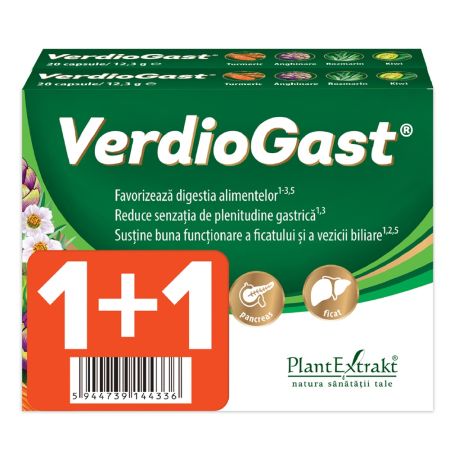 Pachet Verdiogast, 2x20 capsule, Plant Extrakt