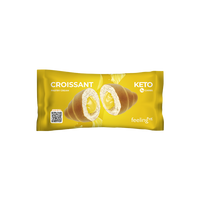 Croissant proteic cu crema de patiserie, 50 g, FeelingOK