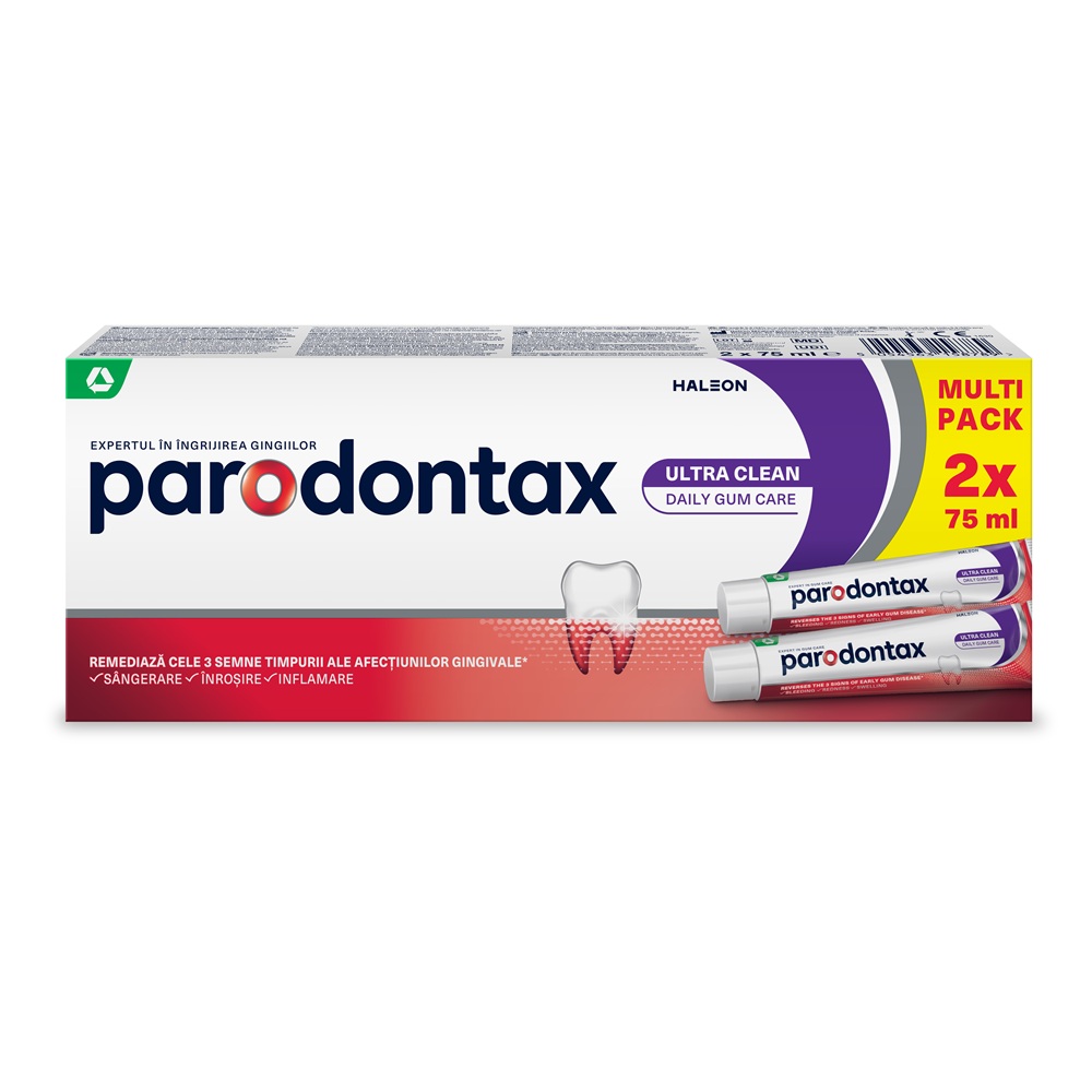 Pasta de dinti Ultra Clean Parodontax, 75 + 75 ml, Gsk