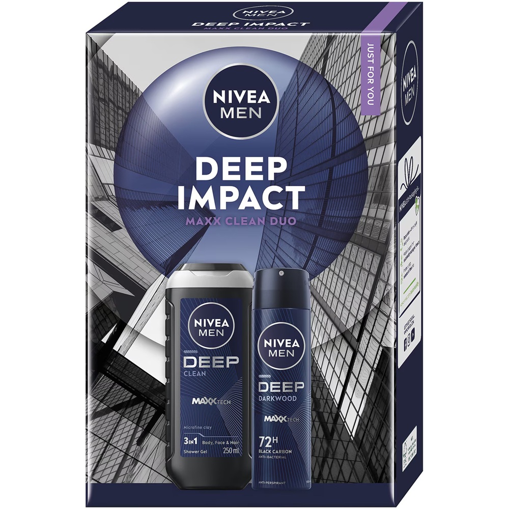 Set Gel de dus Men Deep 3 in 1, 250 ml + Deodorant spray Me