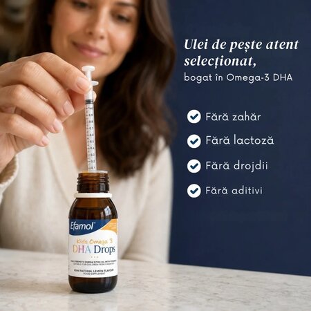 Picaturi cu Omega 3 DHA pentru copii, 60 ml, Efamol 735682