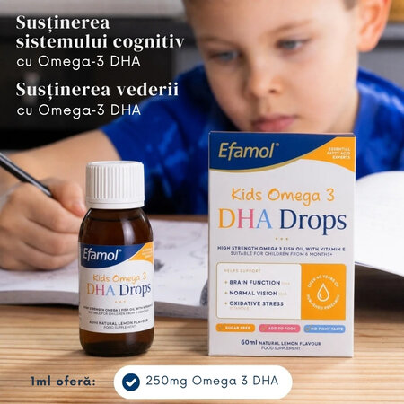 Picaturi cu Omega 3 DHA pentru copii, 60 ml, Efamol 735681