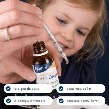Picaturi cu Omega 3 DHA pentru copii, 60 ml, Efamol 735678